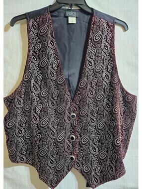 Fritzi Plus Women's Paisley Pattern Vest Size 2X